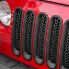 Upgrade Version Clip-on Grille Front Mesh Grille Inserts  Jk-matte Black