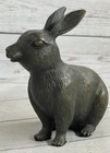Vintage Austrian Vienna Bronze Sitting Bunny Rabbit Figurine Statue Garden Decor