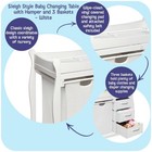 Sleigh-style Baby Changing Table - Diaper Changing Station With 3 Storage Bas   