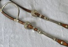 Jones Leather Stunning Vintage Sterling Overlay Silver Tube Show Headstall