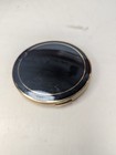 Vintage Stratton Powder Compact Shiny Black And Gold