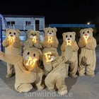 Cute Teddy Bear Mascot Cartoon Costume Dancing Bear Walking Character Doll Props