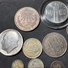 Large Silver Foreign Coin Lot 219 Grams Ag World Silver 60-925 Silver Scrap  