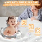 Baby Bath Seat 6 Months Up Non Slip Infant Tub Chair Suction Cups Grey