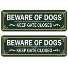 Beware Of Dog Sign - 2 Pack  10    X 3    Rust-free Aluminum  Weatherproof   Easy Mo
