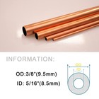 Ququyi Copper Tube 3 8  Od    5 16  Id Seamless Round Od 