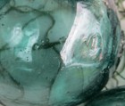 Japanese Glass Floats  5   electric Aqua  3-3 5  Sea Fishing Antiques Usa Bz