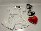 Build A Bear White Tuxedo Tails Suit Bowtie Teddy Clothes Wedding Outfit 29a