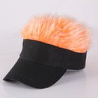 Men s Flair Hair Sun Visor Cap With Fake Hair Wig Baseball Peaked Hat Cap Unisex