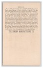The Singer Manufacturing Co  Servia Vintage   1892 Advertising Trade Card