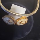 Vintage Nautical Anchor Gold Tone Jewelry Set Earrings Bracelet