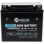 Niche Agm Battery And Charger Ytx20hl For Yamaha Grizzly Can-am Honda Kawasaki