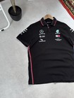 Mercedes Benz Amg Petronas Formula One Team Black Polo T-shirt Size L Men