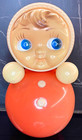 Huge Vintage Ussr Kids Plastic Celluloid Doll Roly Poly Toy Nevalyashka 40 Cm