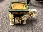 Vintage antique Elephant Ceramic Oriental Planter