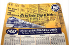 1957 B o Rr Baltimore   Ohio Railroad Calendar 6    X 5 1 2    Year On Single Page