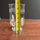 Vintage Mid Century Modern Atomic Etched Glass Cocktail Mixing Pitcher 6 75in