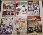 Lot Of 86 Assorted Pcs Plastic Canvas   6 Design Booklets