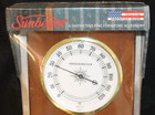 Vintage New Sunbeam Weather Station Thermometer Hygrometer Barometer Made In Usa
