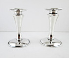 Vintage Japanese 990 Sterling Silver Pair Candlesticks Mcm Circa 1950s 60s