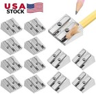 12pcs 2-hole Magnesium Pencil Sharpener Survival Metal Pencil Sharpener Set Usa