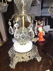 Antique vintage Romanian Crystal Ornamental Decor Italian   scales Of Justice 