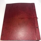 Antique Vintage Scrapbook Album Red Embossed Photo Book 12 5  X 14 5  1940   s