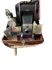 Vntg Polaroid 900 Electric Eye Land Camera Circa 1960-1963  W Case And Fl Bulbs