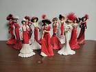 Lot Of 12 Elegant Women Figurine Collection Elegance Of Coca Cola Coke