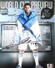 Lionel Messi   Autographed 8 X 10 Sports Illustrated Cover Color Image   Coa