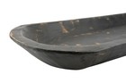 Extra Long Rustic Dough Bowl-batea-primitive-farmhouse-trencher-12x40 Inch-black