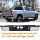 Chrome Steel Rear Step Bumper Assembly For 2014-2021 Toyota Tundra Pickup