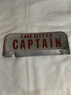 Vintage Original Fire Department Sign License Plate Topper Cave City Kentucky