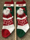 Hand Knit Christmas Stocking 24  Long Choose Design   Name