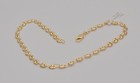 14k Yellow Gold Puffed Chain Yellow Gold Puffed Mariner Bracelet 11 Inch Anklet