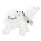 Naturevibe 12 6 Inches White Faux Fur Polar Bear Bear Mom And Baby large 
