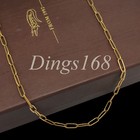 Yellow 18k Gold Filled Forever Paper Clip Chain Necklace 16  18  20  22  24 Inch
