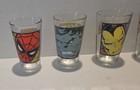 Marvel Comics Pint Glasses Iron Man Captain America Spiderman Hulk Set Of 4