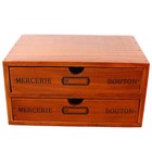 Vintage Wood Jewelry Organizer Storage Box W  Drawers Cosmetic Cabinet 2 Layers