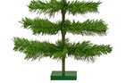 24   Alpine Green Christmas Tree Tinsel Feather Style Holiday Tree 2ft Table-top