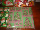 Vtg 1960 Christmas Wrapping Paper Gift Wrap 84 Sheets   300 Sq Ft Nip