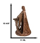 Celtic Irish Triple Goddess Mother Of All Gods Danu 15 h Statue In Faux Red Clay