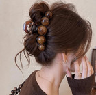 1pc Elegant Pearl Acrylic Hair Claw Fashion Hair Clip Hair Accessories - New