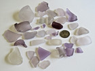 California Sea Beach Glass Surf Tumbled Frosted Purple Shades