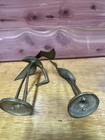 Vintage Set Of 2 Solid Brass Cranes Heron Egret Bird Figurine 8 25    5 25  Pair