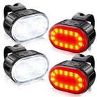 2 Set Usb Rechargeable Led Bicycle Headlight Bike Front Rear Lamp Cycling Light