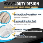 Cotton Rope 100ft 5mm Diamond Braided Utility Natural Army Green