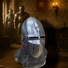 Medieval Art   Craft Knight Helmet For Home Decor spartan Roman Barbuta Crusader