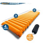 Inflatable Sleeping Pad Extra Thick 4- Inch Support W  Built-in Pump Camping Mat