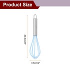 5pcs Silicone Whisk 8  Kitchen Whisk Wire Whisks Beater Blue